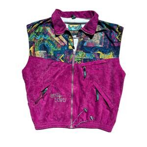90's Magenta Windbreaker Vest